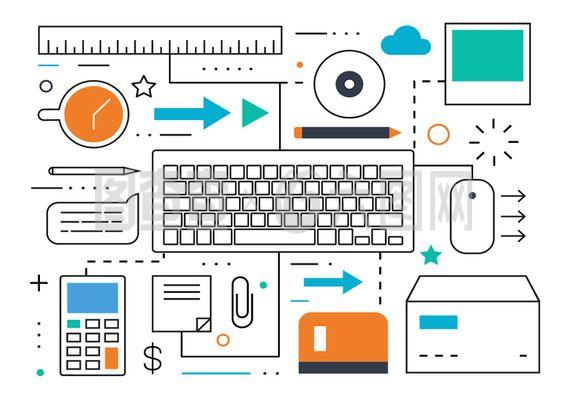 免費(fèi)平行營銷矢量插畫